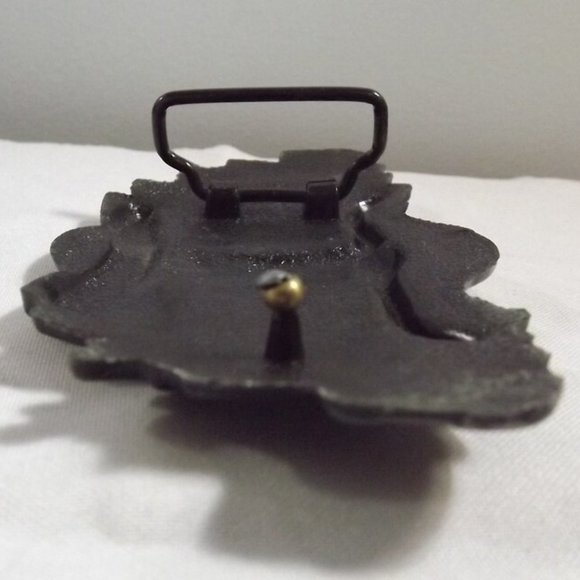 Texas Steer Skeleton Head Novelty Statement Belt Buckle - Picture 6 of 7